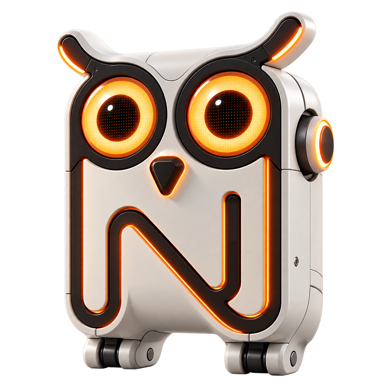 Mascotte NOWL devant le tableau de suivi d'une session